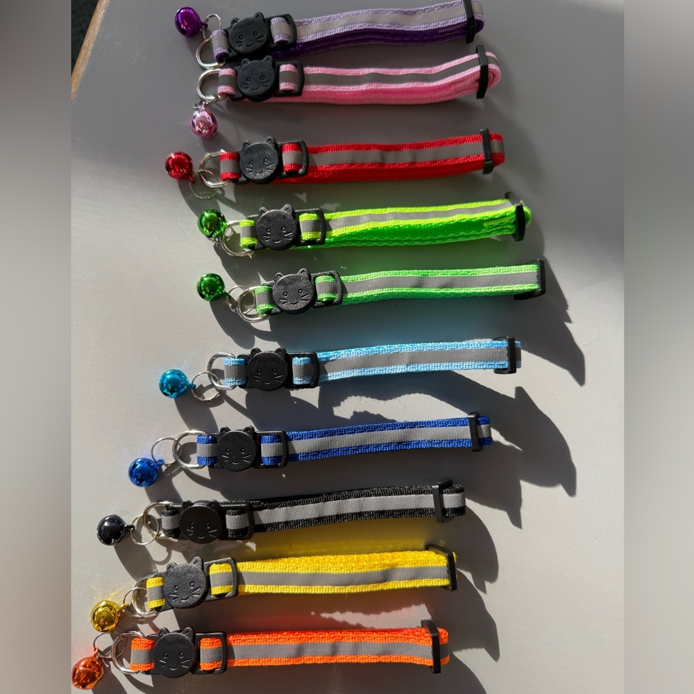 Brand New Cat-Themed Break Away Collars (pick your colors)